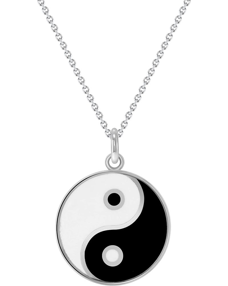 Yin and Yang Pendant Necklace in Sterling Silver, Made in America Pendant Only Large Pendant $29.76 Necklaces