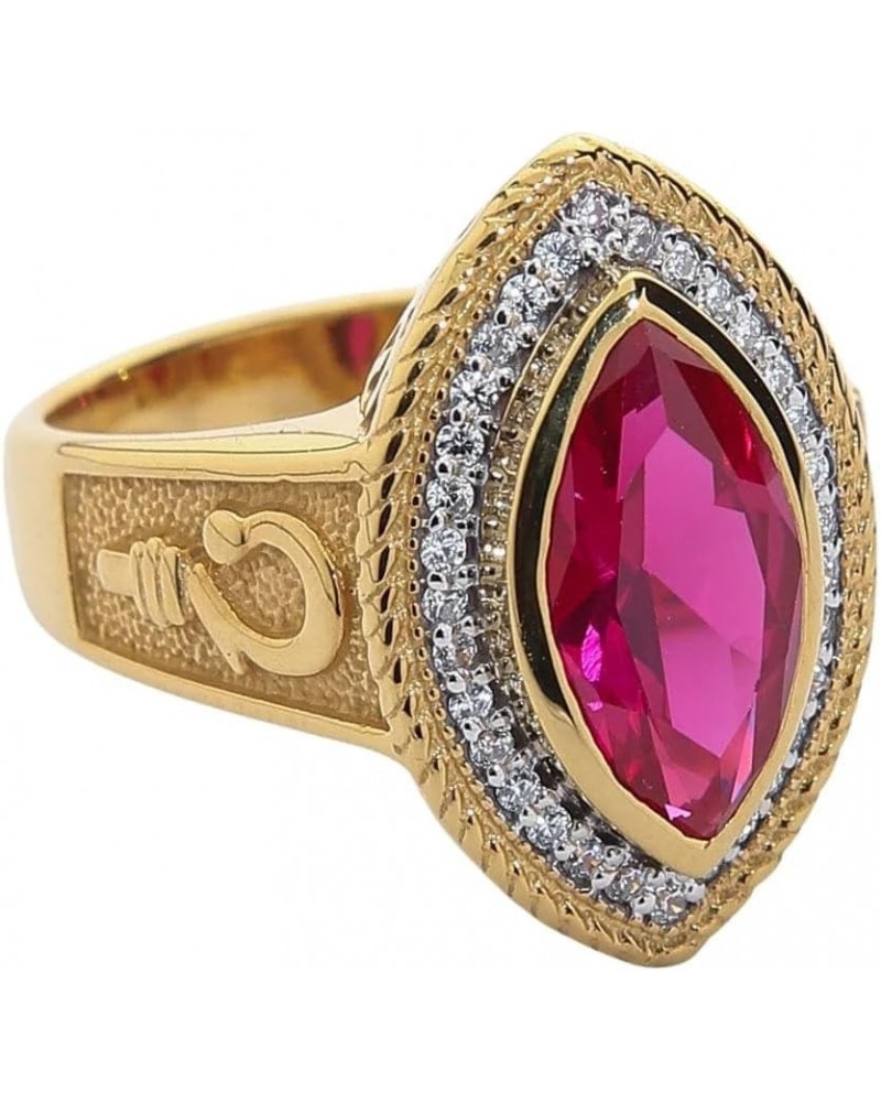 Pastoral's Staff Marquise Red Ruby Womens Bishop Ring $77.44 Rings