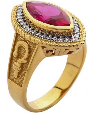 Pastoral's Staff Marquise Red Ruby Womens Bishop Ring $77.44 Rings