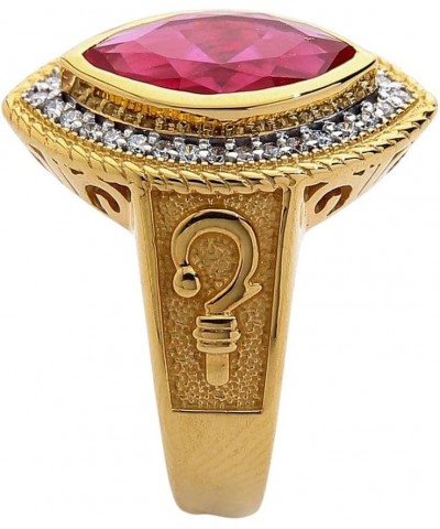 Pastoral's Staff Marquise Red Ruby Womens Bishop Ring $77.44 Rings