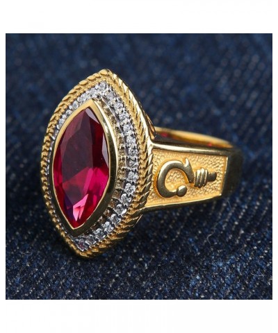 Pastoral's Staff Marquise Red Ruby Womens Bishop Ring $77.44 Rings