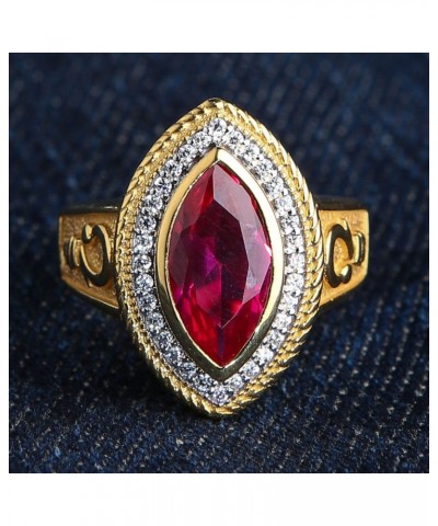 Pastoral's Staff Marquise Red Ruby Womens Bishop Ring $77.44 Rings