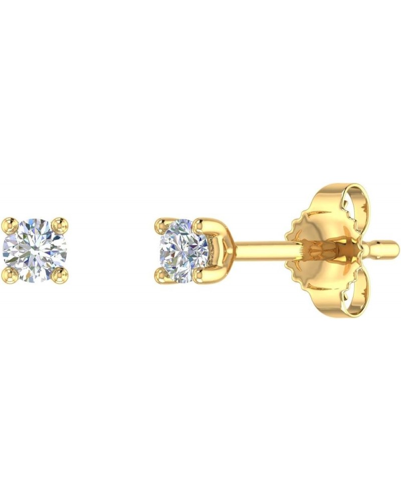 1/10 Carat Diamond Stud Earrings in 14K Gold Yellow Gold $41.65 Earrings