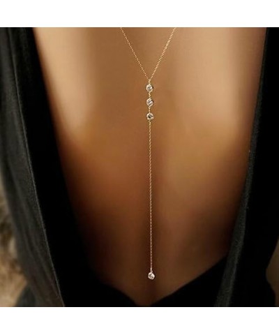 Long Gold Necklaces for Women, 14k Gold Plated Lariat Y Pendant Chain Necklace Trendy Dainty Pearls Choker Necklace for Women...