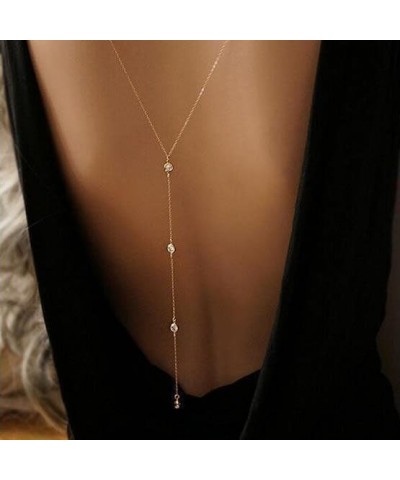 Long Gold Necklaces for Women, 14k Gold Plated Lariat Y Pendant Chain Necklace Trendy Dainty Pearls Choker Necklace for Women...