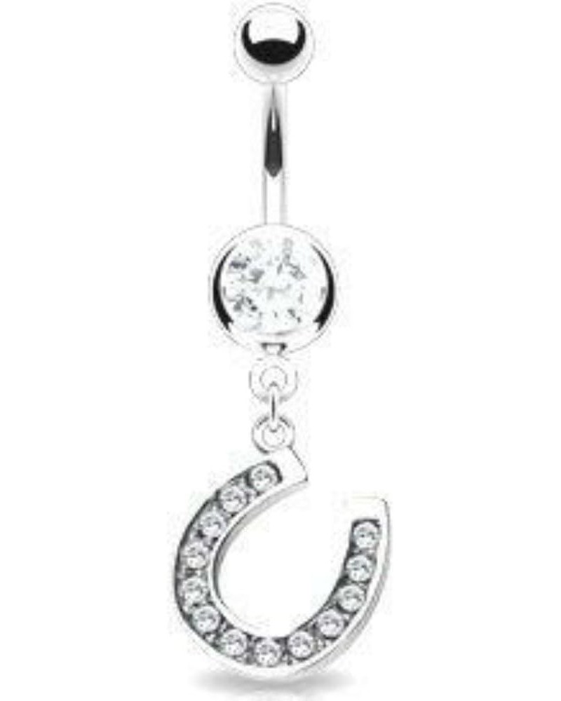 Belly Button Ring Navel Horseshoe Body Jewelry 14 Gauge Horse Shoe $8.79 Body Jewelry