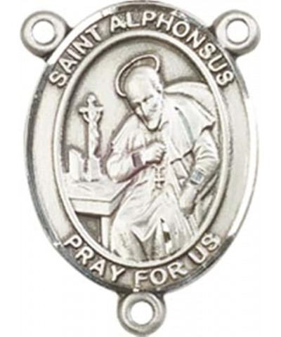 Sterling Silver Catholic Patron Saint Rosary Centerpiece Medal, 3/4 Inch Saint Alphonsus $39.21 Pendants