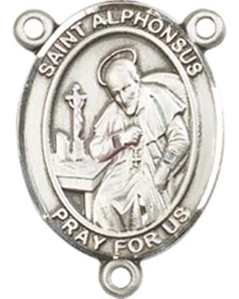 Sterling Silver Catholic Patron Saint Rosary Centerpiece Medal, 3/4 Inch Saint Alphonsus $39.21 Pendants