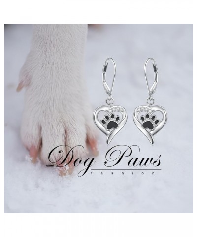 Animal Earrings 925 Sterling Silver Unicorn Puppy Paw Cat Bunny Rabbit Drop Dangle Leverback Earrings for Women Daughter Girl...