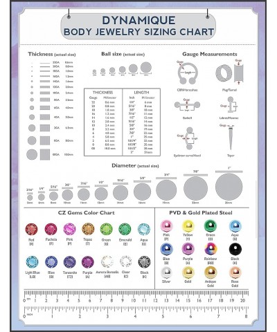 Dynamique Push In Jeweled Ball Top 316L Surgical Steel Threadless Labret, Monroe, Flat Back Stud (Sold Per Piece) T: 1mm L: 8...