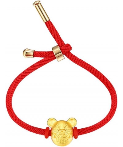 Chinese Zodiac Sign Mouse Red String Bracelet For Women Year of Rat Mascot Good Luck Symbol Jewelry Red $9.59 Bracelets