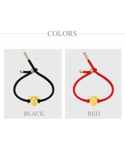 Chinese Zodiac Sign Mouse Red String Bracelet For Women Year of Rat Mascot Good Luck Symbol Jewelry Red $9.59 Bracelets