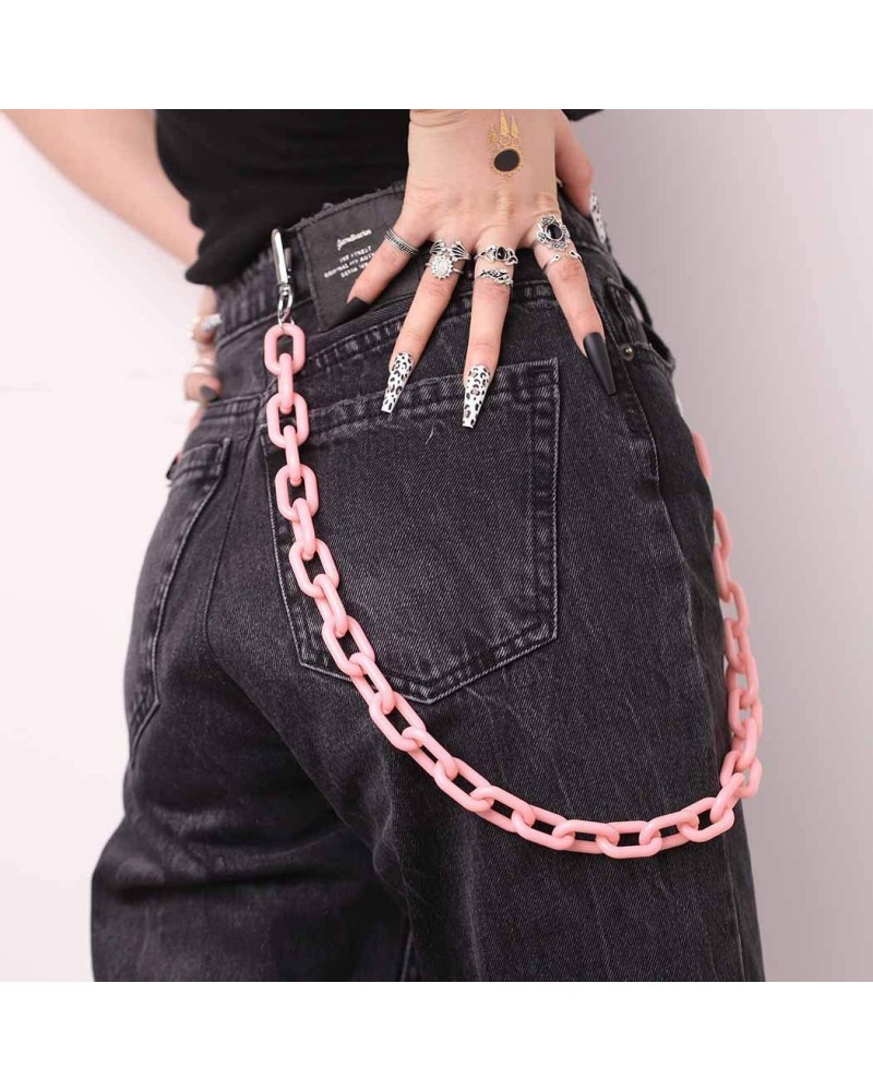 Hip Hop Jeans Pants Chain Punk Goth for Men Acrylic Link Wallet Chain for Women Hipster Chunky Thick Wallet Pocket Keychains ...