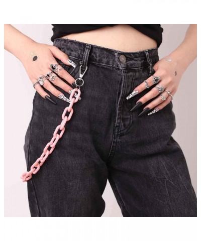 Hip Hop Jeans Pants Chain Punk Goth for Men Acrylic Link Wallet Chain for Women Hipster Chunky Thick Wallet Pocket Keychains ...