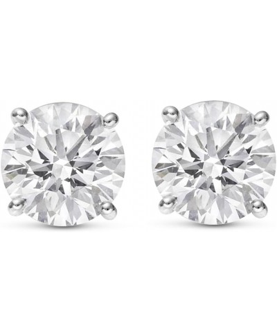 3/4-8 IGI Certified LAB-GROWN Round Cut Diamond Earrings 4 Prong Push Back Value Collection (H-I Color, SI1-SI2 Clarity) 0.95...