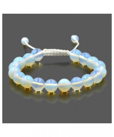 Natural 10mm Gemstone Bracelets Healing Power Crystal Macrame Adjustable 7-9 Inch Opalite $10.25 Bracelets