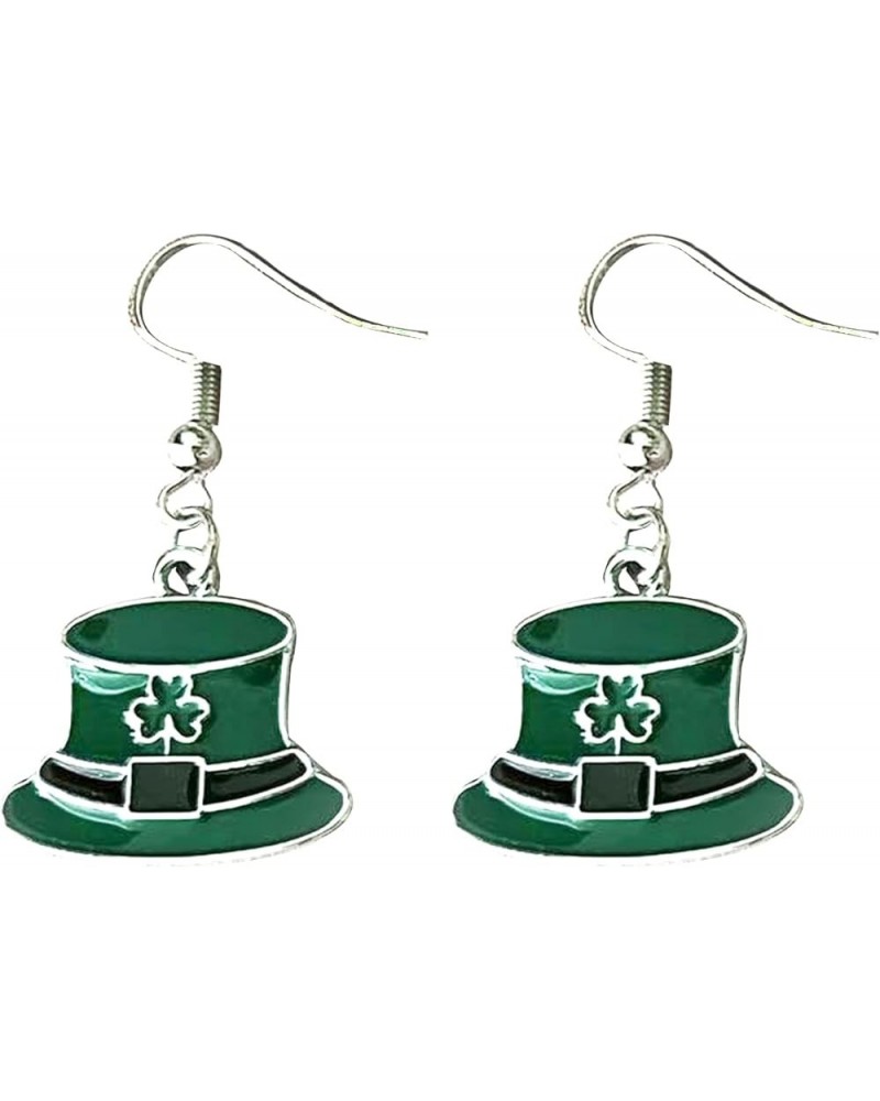 St. Patrick's Day Earrings for Women Girls Shamrock Irish Earrings Hat Green Earrings for Irish Holiday C $7.69 Earrings