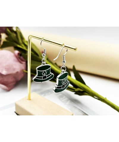 St. Patrick's Day Earrings for Women Girls Shamrock Irish Earrings Hat Green Earrings for Irish Holiday C $7.69 Earrings