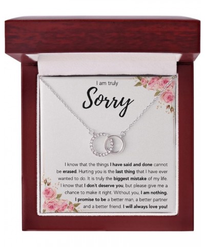 Im Sorry Gifts For Her, Apology Gifts For Her, I Love You I'm Sorry Gift, Giant Sorry Forgiveness Necklace with Message Card ...