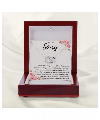 Im Sorry Gifts For Her, Apology Gifts For Her, I Love You I'm Sorry Gift, Giant Sorry Forgiveness Necklace with Message Card ...