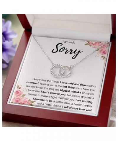 Im Sorry Gifts For Her, Apology Gifts For Her, I Love You I'm Sorry Gift, Giant Sorry Forgiveness Necklace with Message Card ...