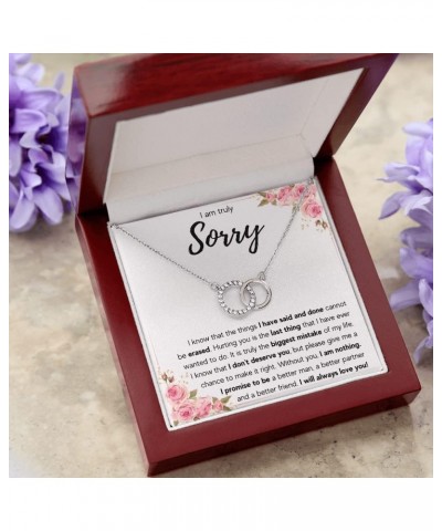 Im Sorry Gifts For Her, Apology Gifts For Her, I Love You I'm Sorry Gift, Giant Sorry Forgiveness Necklace with Message Card ...