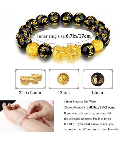 Dragon bracelet, Feng Shui Black Obsidian Wealth Bracelet Good Luck Amulet Lucky Charm Bracelets Pi Xiu Pi Yao Attract Lucky ...