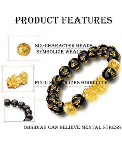 Dragon bracelet, Feng Shui Black Obsidian Wealth Bracelet Good Luck Amulet Lucky Charm Bracelets Pi Xiu Pi Yao Attract Lucky ...