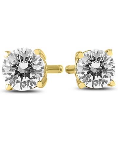 1/3-3/4 Carat TW Round Diamond Solitaire Stud Earrings Available in 14K White and Yellow Gold Yellow Gold 0.25 carats $45.88 ...