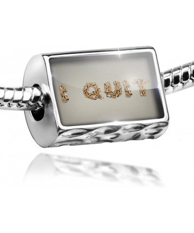 Bead I Quit Smoking Cigarettes Charm Fits All European Bracelets $10.03 Bracelets