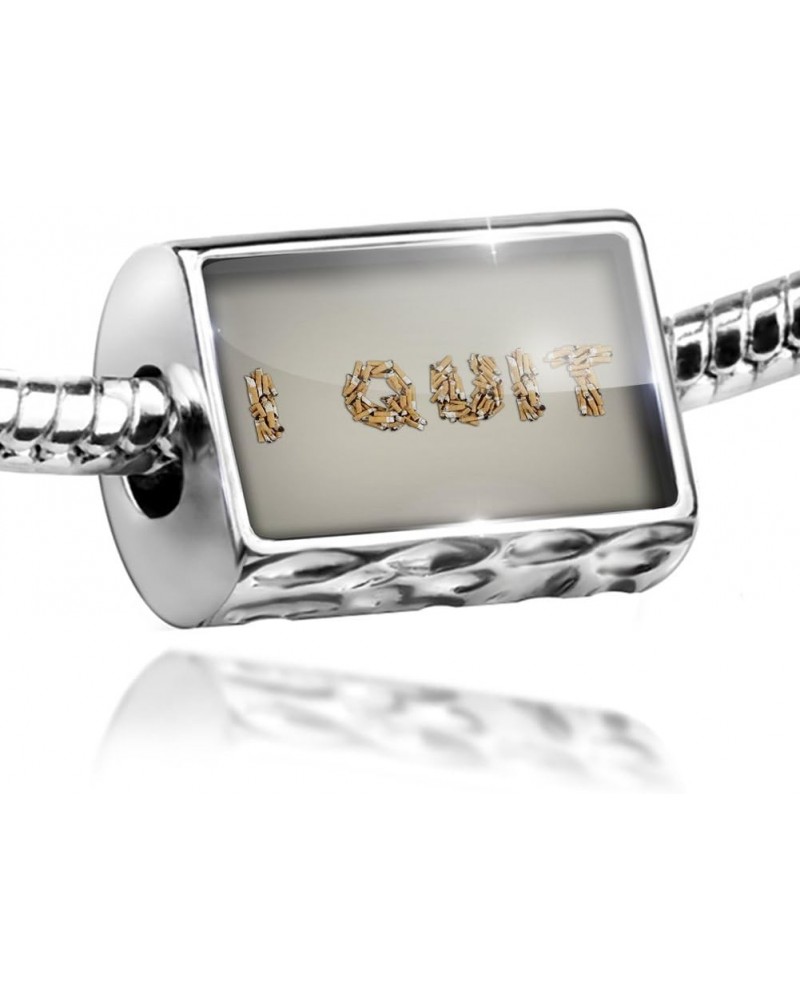 Bead I Quit Smoking Cigarettes Charm Fits All European Bracelets $10.03 Bracelets