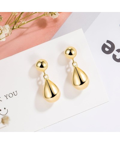 Teardrop Drop Earrings for Women White Pearl Teardrop Dangle Earrings Gold Silver Chunky Teardrop Earrings Weddings Anniversa...