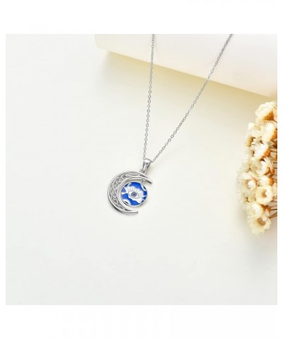 Evil Eye/Lotus/Eye of Horus Necklace 925 Sterling Silver Spiritual Protection Amulet Jewelry Gifts for Women Men with 18"+2" ...