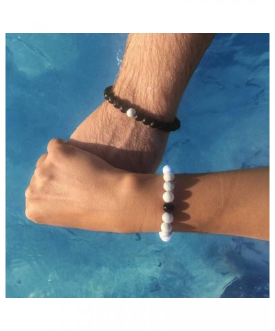 Distance Bracelets Couples Relationship Strong Elastic Friendship His Hers King Queen 8" black & 7" white $9.17 Bracelets