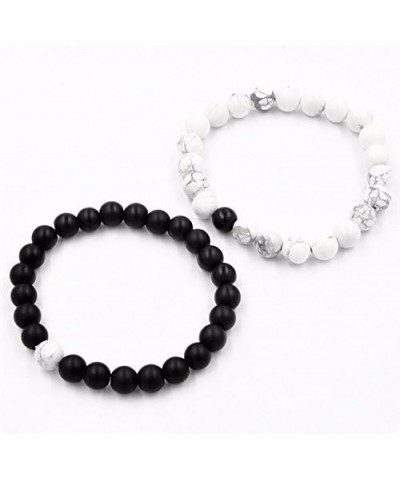 Distance Bracelets Couples Relationship Strong Elastic Friendship His Hers King Queen 8" black & 7" white $9.17 Bracelets