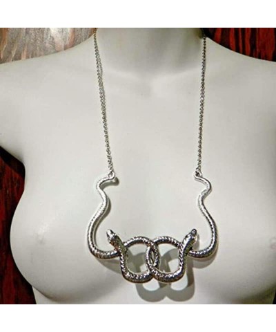 2Pcs Snake Necklace Snake Double Snake Necklace Serpent Necklace Snake Goddess Necklace $6.61 Necklaces