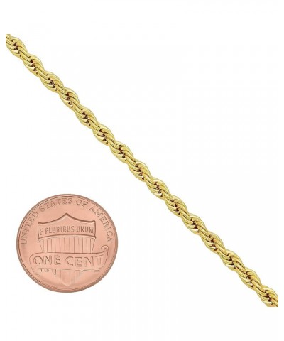 2mm-6mm 14k Yellow Gold Plated Twisted Rope Chain Necklace or Bracelet 8.0 Inches 2.8mm Bracelet $22.26 Necklaces