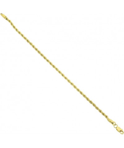 2mm-6mm 14k Yellow Gold Plated Twisted Rope Chain Necklace or Bracelet 8.0 Inches 2.8mm Bracelet $22.26 Necklaces