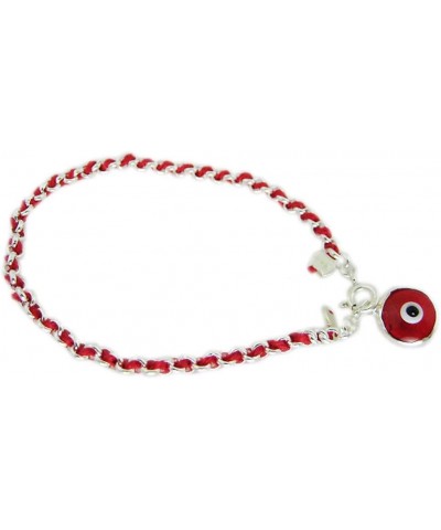 Red String Kabbalah Sterling Silver Bracelet with Red Evil Eye Pendant $16.84 Bracelets