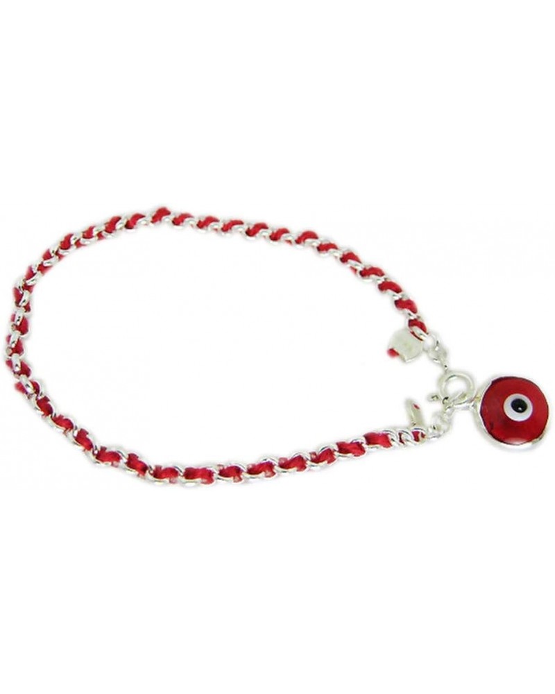 Red String Kabbalah Sterling Silver Bracelet with Red Evil Eye Pendant $16.84 Bracelets